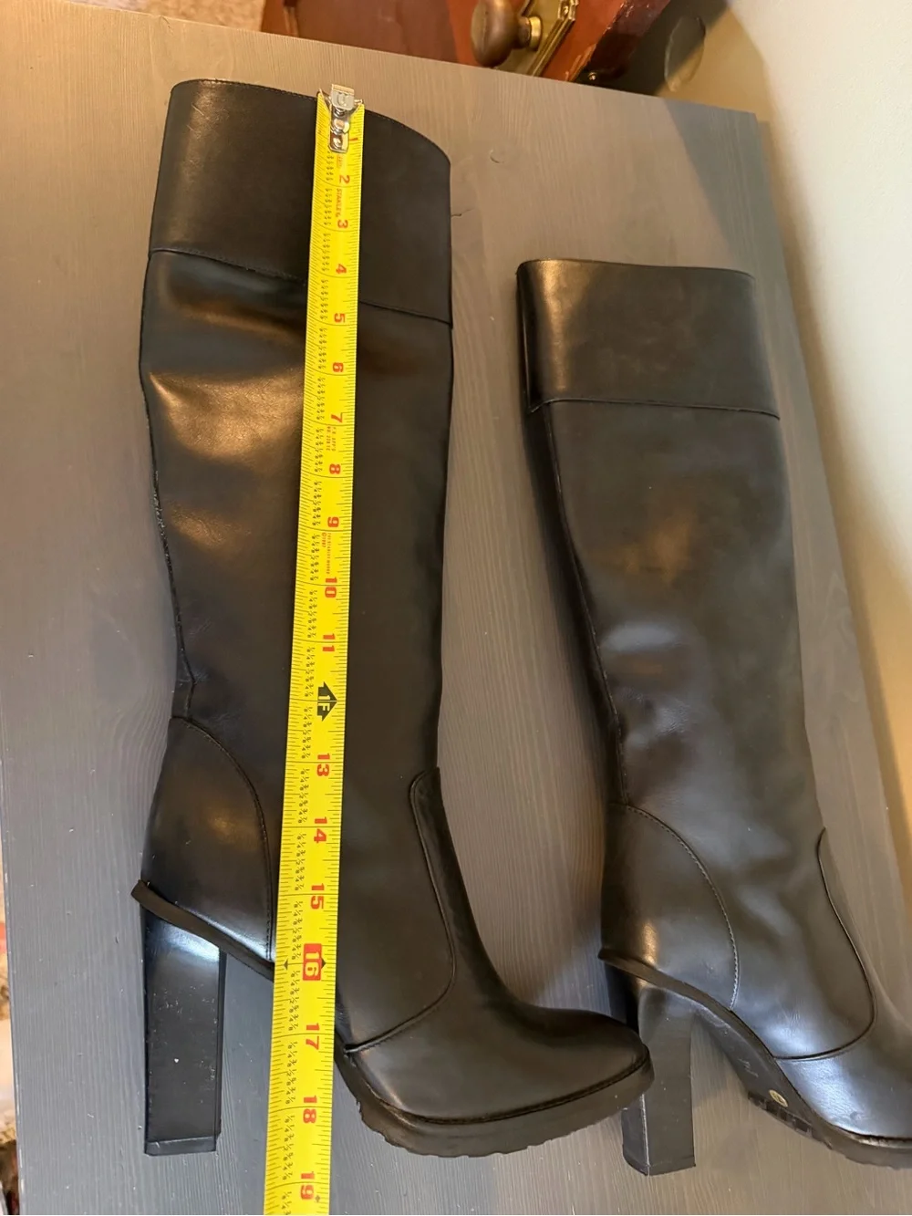 Michael Kors Classic Black Leather Knee-High Boots